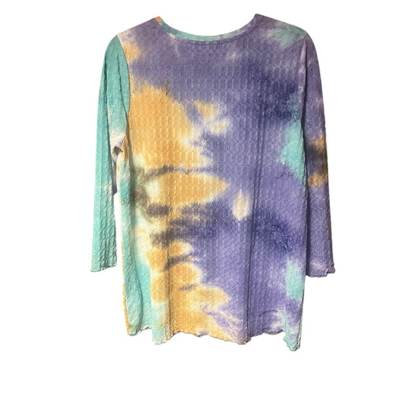 LOGO Layers By Lori Goldstein Printed Scoop Neck Top - Picture 2 of 7